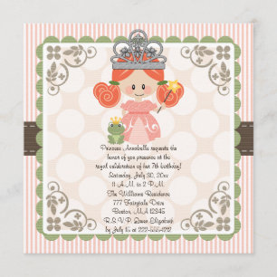 Prinzessin Birthday Foto Einladungen Roter Leiter