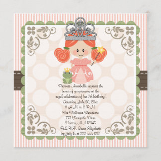 Prinzessin Birthday Foto Einladungen Roter Leiter