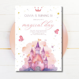 Prinzessin Birthday Magical Day Princess Burg Einladung