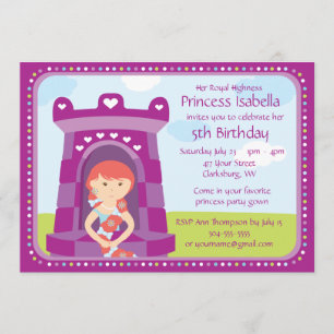 Prinzessin Birthday Party der Gewohnheits-HRH Einladung