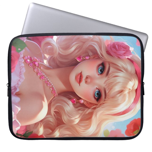 Prinzessin Blume Laptopschutzhülle (Vorderseite)