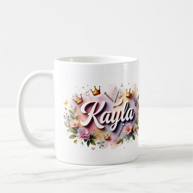 Prinzessin Blumen Personalized Tasse – Name person (Links)