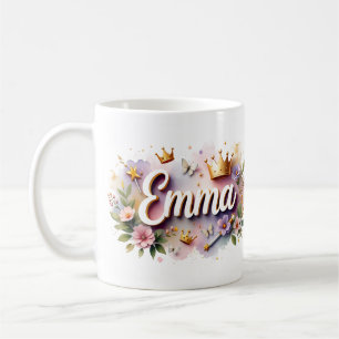 Prinzessin Blumen Personalized Tasse – Name person