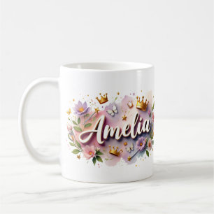 Prinzessin Blumenspezialtasse – Personalisierter N Kaffeetasse