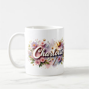 Prinzessin Blumenspezialtasse – Personalisierter N Kaffeetasse
