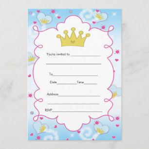 Prinzessin Butterfly Invitation Fill In Einladung