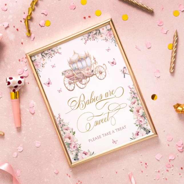 Prinzessin Carriage Blush Bloral Babies sind süß Poster (Von Creator hochgeladen)