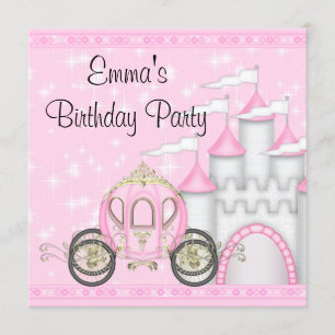 Prinzessin Carriage Castle Girls Prinzessin Einladung