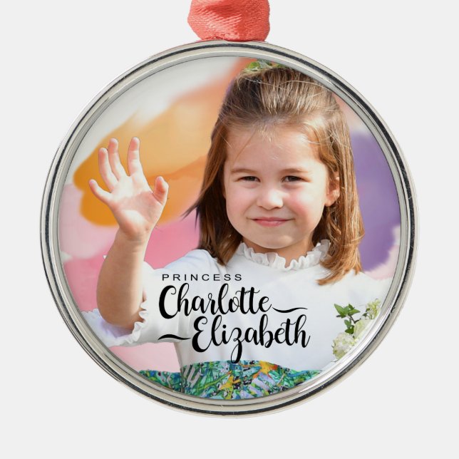 Prinzessin Charlotte Elizabeth 7. Metal Ornament (Vorne)
