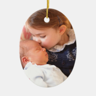 Prinzessin Charlotte und Prinz Louis Keramik Ornament