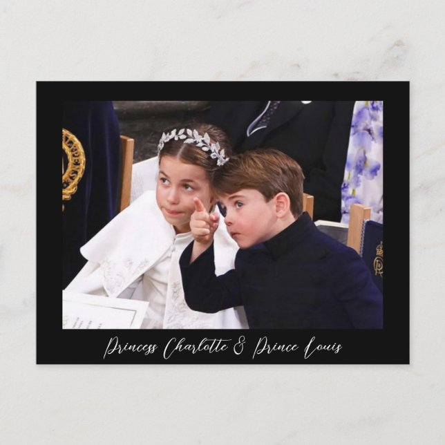Prinzessin Charlotte und Prinz Louis Postkarte (Vorderseite)