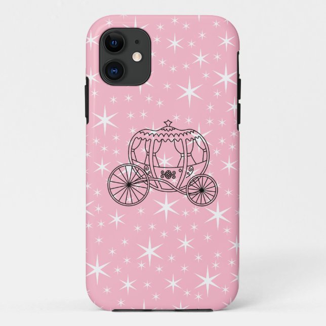 Prinzessin Coach Design im Schwarzen und im Rosa Case-Mate iPhone Hülle (Rückseite)
