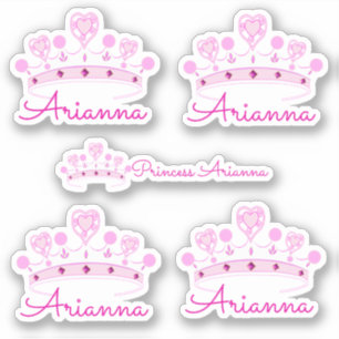 Prinzessin Crown Personalized Aufkleber