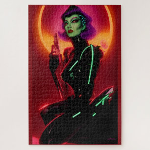 Prinzessin Cybrella auf dem Cyberpunk-Ball Puzzle