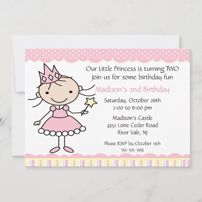 Prinzessin Dance Birthday Invitation Einladung (Vorderseite)
