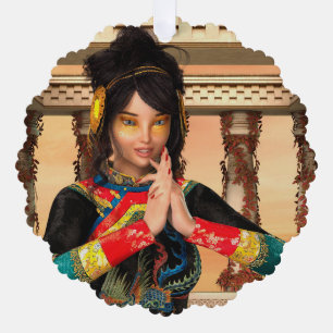 Prinzessin der China Ornament Karte