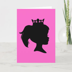 Prinzessin der Schwarzen Silhouette T - Shirt und  Karte
