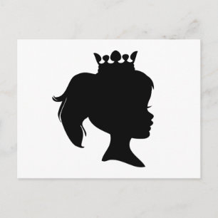 Prinzessin der Schwarzen Silhouette T - Shirt und  Postkarte