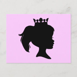 Prinzessin der Schwarzen Silhouette T - Shirt und  Postkarte