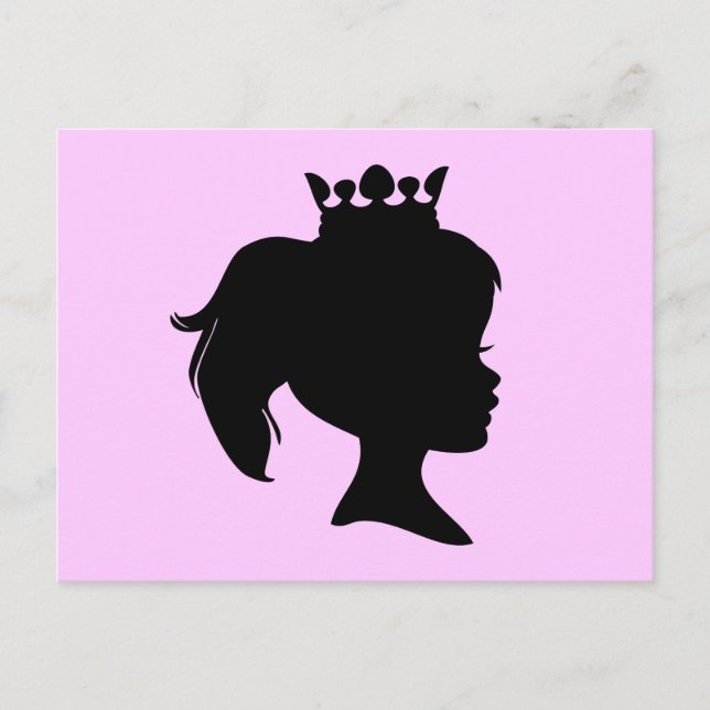 Prinzessin der Schwarzen Silhouette T - Shirt und  Postkarte (Vorderseite)