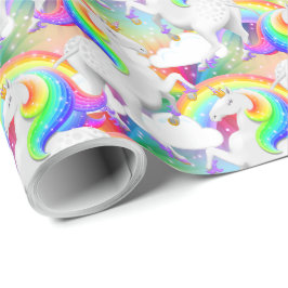 Prinzessin der Sternexplosion des Waldes Rainbow Geschenkpapier