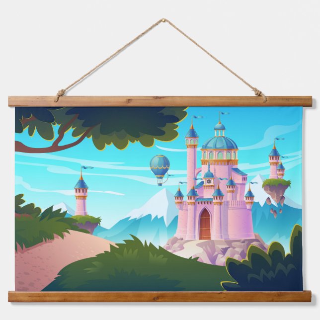 Prinzessin des Märchenpalastes Wandteppich Mit Holzrahmen (Vorne)