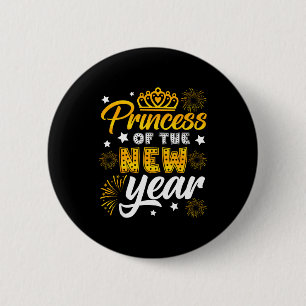 Prinzessin des Neujahrs 2026 Silvesterfeuerwerk Button