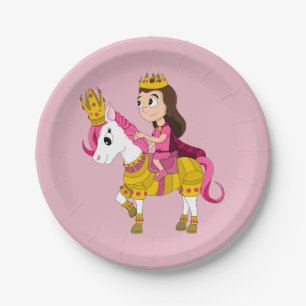 Prinzessin des niedlichen Cartoon Pappteller