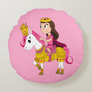 Prinzessin des niedlichen Cartoon Rundes Kissen