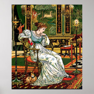 Prinzessin Désirée, Vintage-Illustration von W. Cr Poster