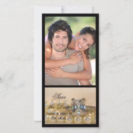 Prinzessin Diamond Ring Pearls Hochzeit speichern  Save The Date