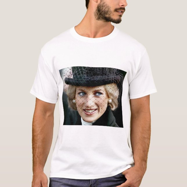 Prinzessin Diana in Schwarz T-Shirt (Vorderseite)