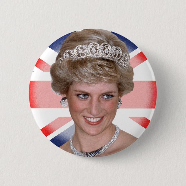 Prinzessin Diana Union Jack Button (Vorderseite)
