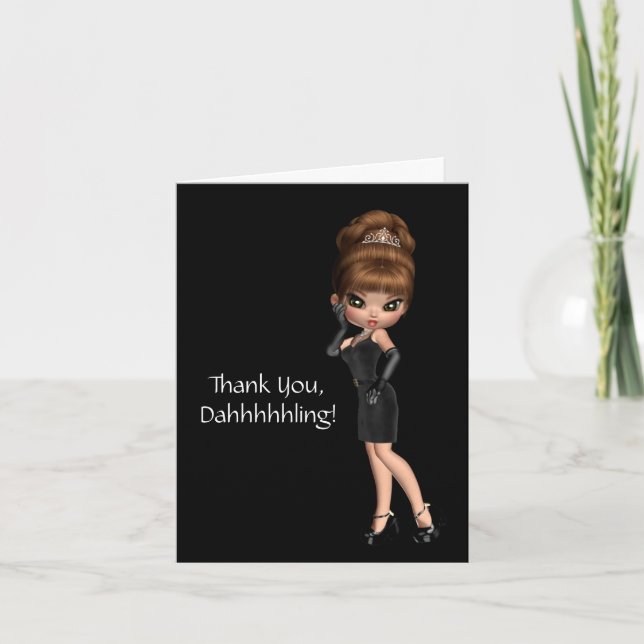 Prinzessin Diva Dankeskarten Dankeskarte (Vorderseite)