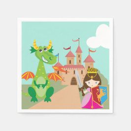 Prinzessin Dragon und Ritter Serviette