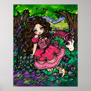 Prinzessin & Einhorn Fantasy Art Poster Hannah Lyn