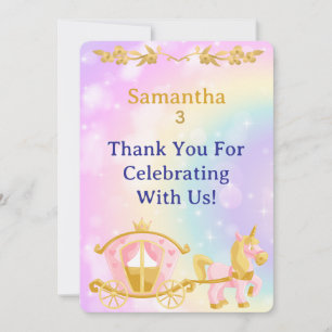 Prinzessin Einhorn Geschenkanhänger, Samantha Gebu Dankeskarte