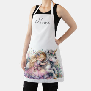 Prinzessin Einhorn Pastell Märchen Fantasy Schürze