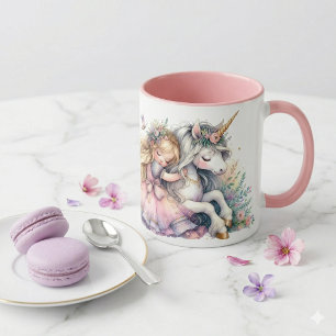 Prinzessin Einhorn Pastell Märchen Fantasy Tasse