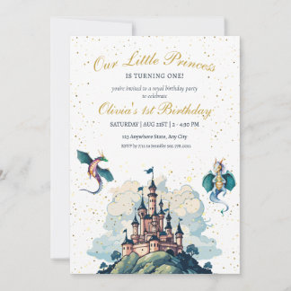 Prinzessin Einladung zum 1. Geburtstag, Prinzessin