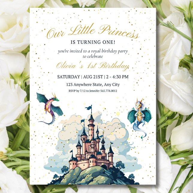 Prinzessin Einladung zum 1. Geburtstag, Prinzessin (Von Creator hochgeladen)
