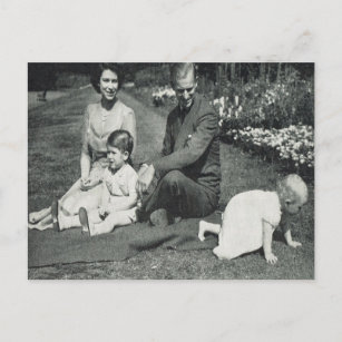 Prinzessin Elisabeth und Familie 1951 Postkarte
