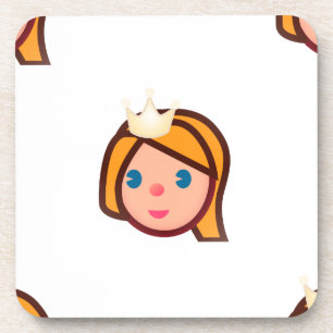 Prinzessin Emoji Getränkeuntersetzer