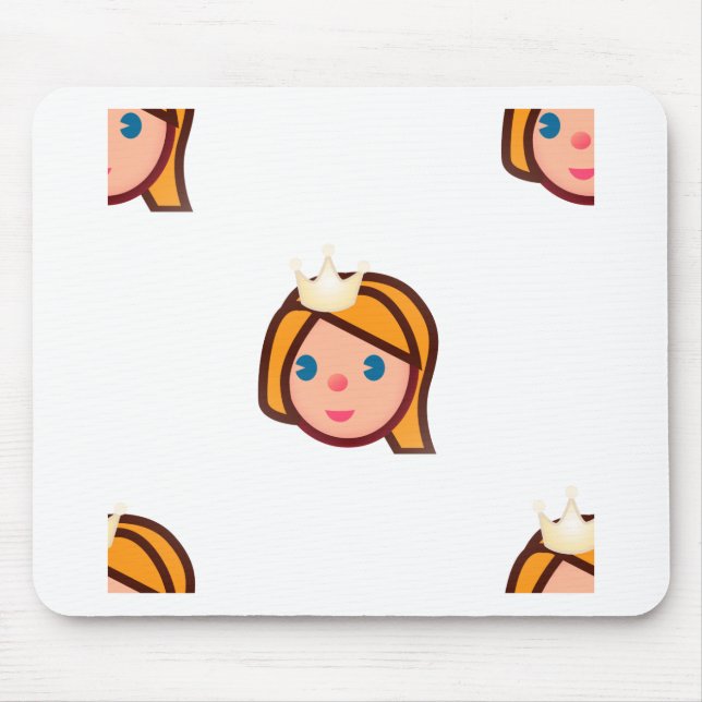Prinzessin Emoji Mousepad (Vorne)