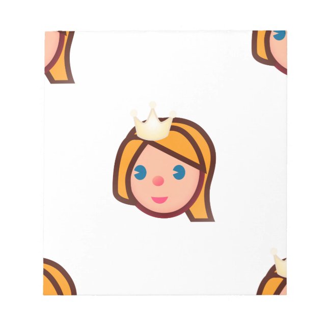 Prinzessin Emoji Notizblock (Vorderseite)