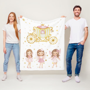 Prinzessin Feen-Kutsche Babydecke Fleecedecke
