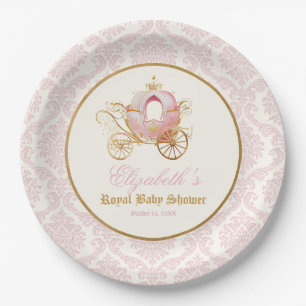 Prinzessin-Feengeschichte-Baby-Party mit rosa Kuts Pappteller
