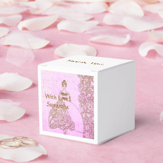 Prinzessin-Feier zum Geburtstag in Rosa und Gold Geschenkschachtel