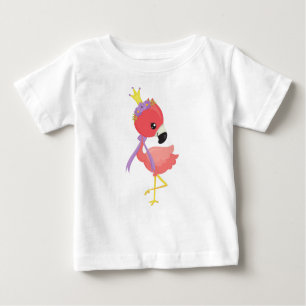 Prinzessin Flamingo, Niedlich Flamingo, Blume, Kro Baby T-shirt