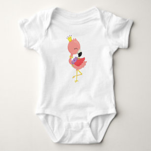 Prinzessin Flamingo, Niedlich Flamingo, Krone, Blu Baby Strampler